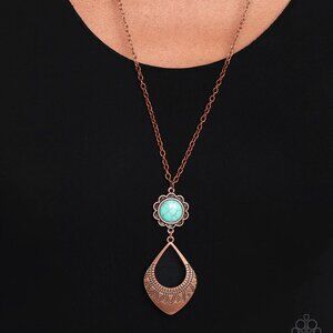 Paparazzi Jewelry Accessories - Stone TOLL - Copper Necklace - Vintage